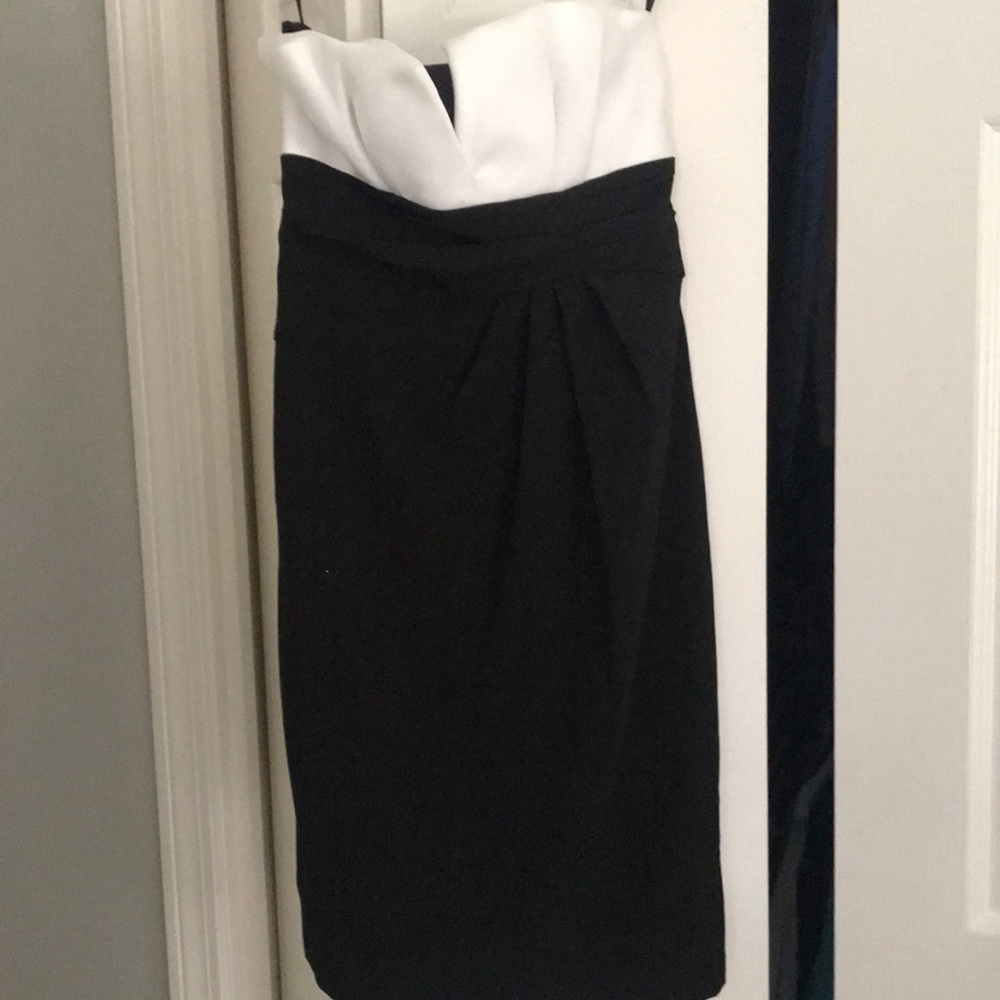 Black and white cocktail dress